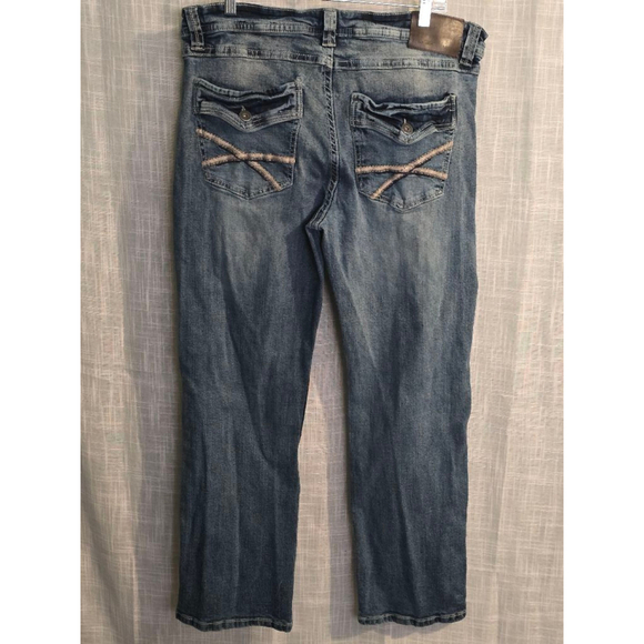 Men's TK Axel Slim Boot Jeans Size 36x32 Blue Denim - Picture 9 of 9